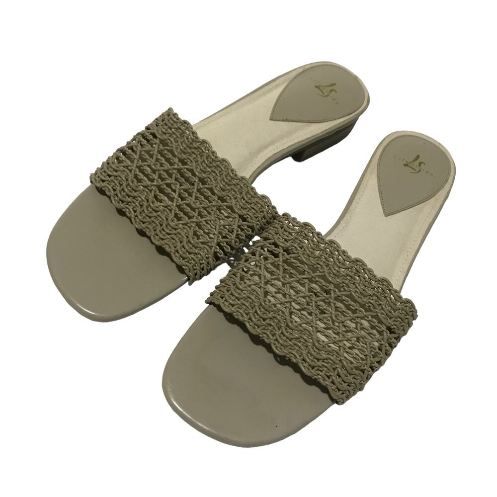 NEW LifeStride Beige Tan Turvey Sandy Italy Slip On Sandals 8 N